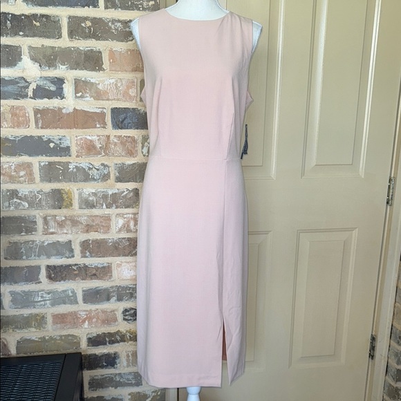 The Limited The New Drew Dress Blush Pink Career Midi Sheath New With Tags - Picture 2 of 14